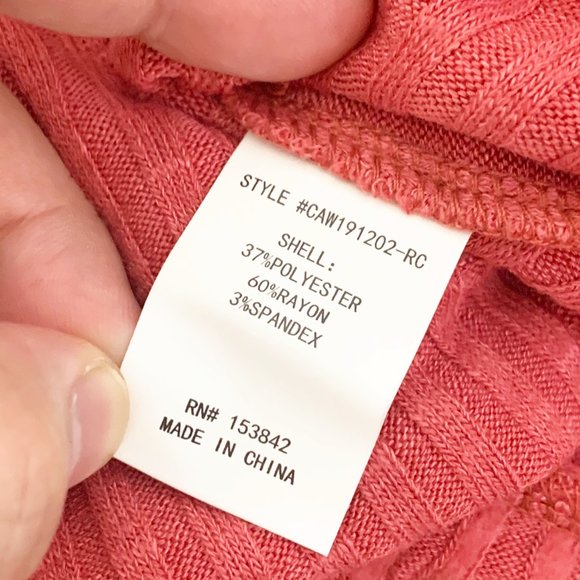 Code x Mode Sweater Women Small Red Ribbed Knit Cardigan Bell Sleeve Button Up - Picture 8 of 8